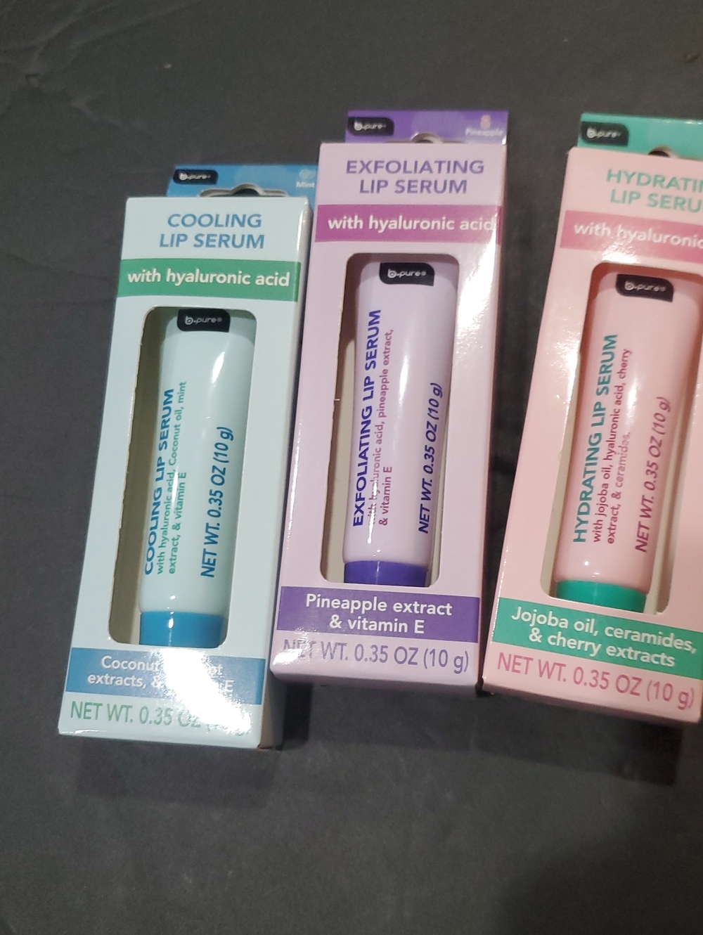 3pack Hydrating cooling and exfoliating lip serums brand new